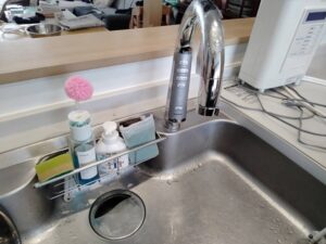 兵庫キッチン取付け隊　浄水器一体水栓の取替　施工後